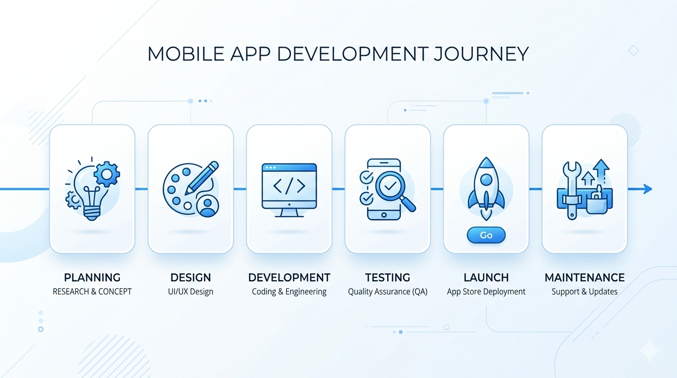 Android vs iOS app development cost comparison infographic for Indian businesses, cross platform app development cost savings using Flutter and React Native, mobile app platform selection guide for startups in India