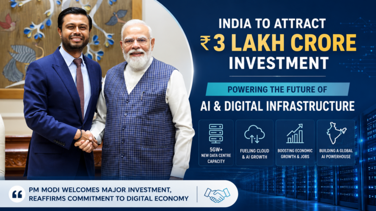 India Attracts ₹3 Lakh Crore AI and Data Centre Investment