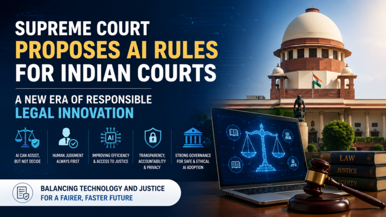 Supreme Court Proposes AI Rules for Indian Courts: A Major Step Toward Responsible Legal Innovation